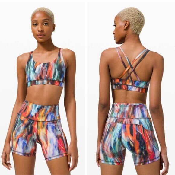 lululemon athletica Other - Lululemon Energy Bra *Medium Support B–D Cup In Chroma Fusion Multi Size 4